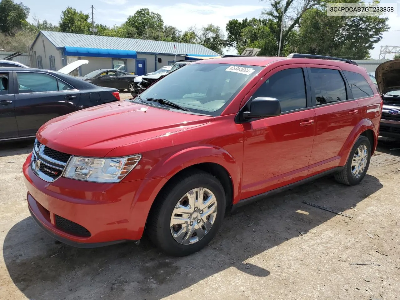 2016 Dodge Journey Se VIN: 3C4PDCAB7GT233858 Lot: 65344604