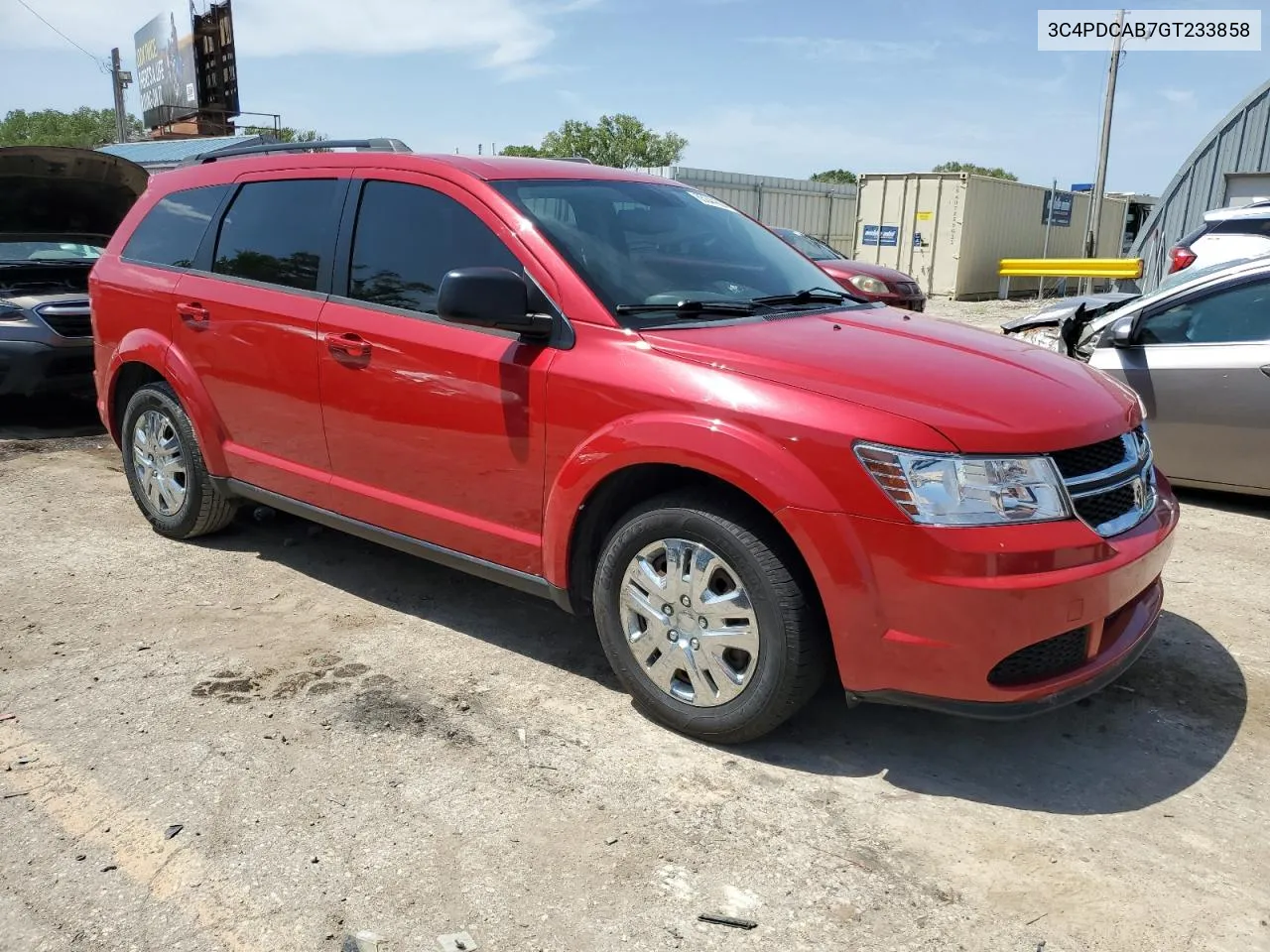 2016 Dodge Journey Se VIN: 3C4PDCAB7GT233858 Lot: 65344604