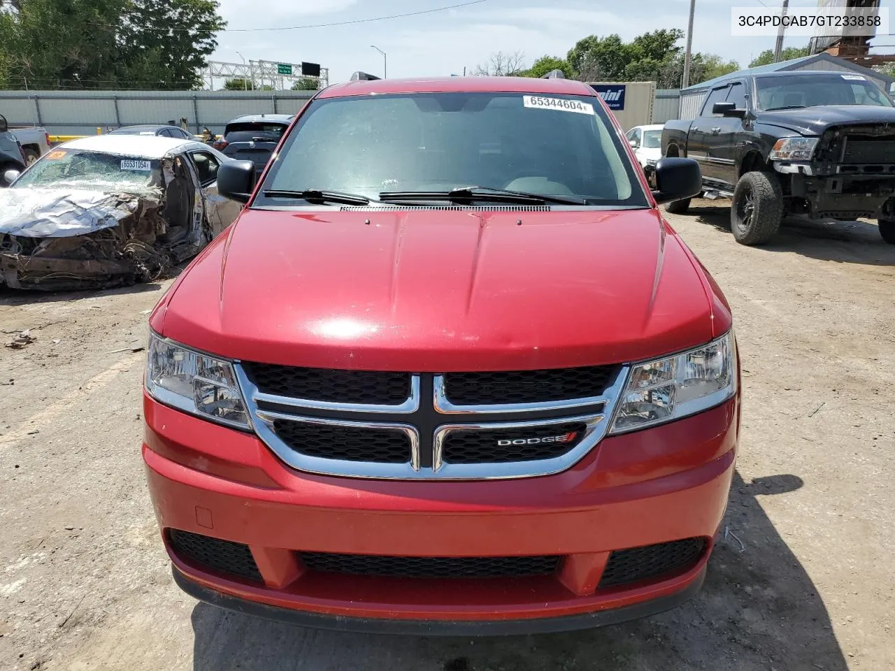 2016 Dodge Journey Se VIN: 3C4PDCAB7GT233858 Lot: 65344604