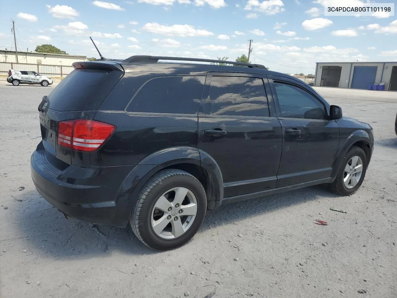 2016 Dodge Journey Se VIN: 3C4PDCAB0GT101198 Lot: 65360364