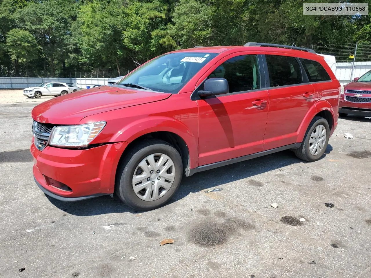 2016 Dodge Journey Se VIN: 3C4PDCAB9GT110658 Lot: 66422434