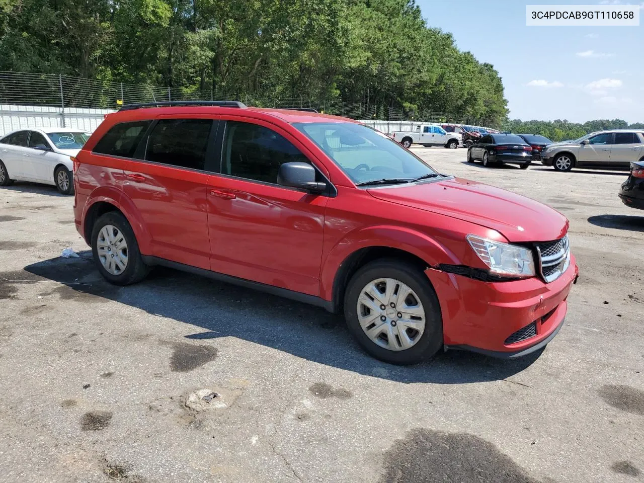 2016 Dodge Journey Se VIN: 3C4PDCAB9GT110658 Lot: 66422434