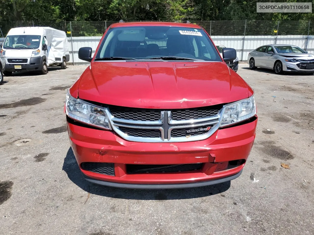 2016 Dodge Journey Se VIN: 3C4PDCAB9GT110658 Lot: 66422434