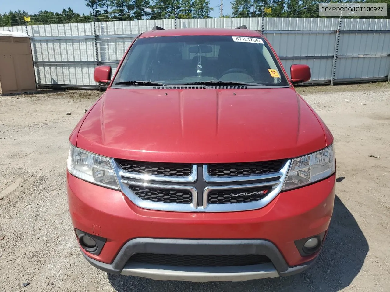 2016 Dodge Journey Sxt VIN: 3C4PDCBG8GT130927 Lot: 67121754