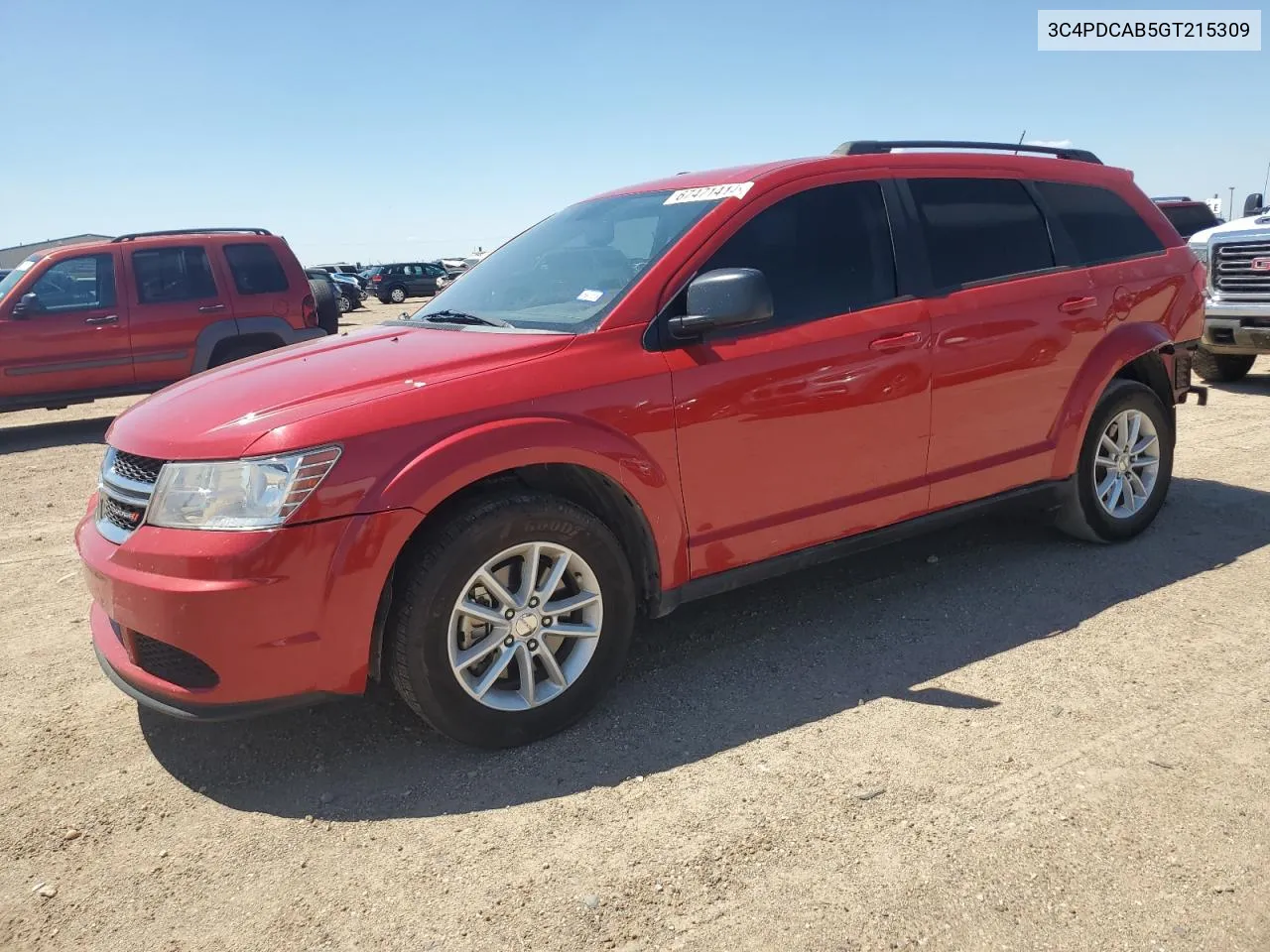 2016 Dodge Journey Se VIN: 3C4PDCAB5GT215309 Lot: 67471414