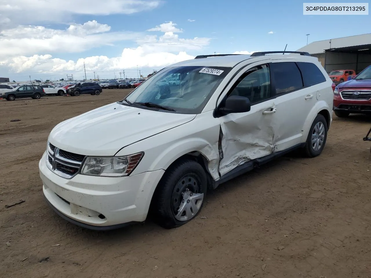 2016 Dodge Journey Se VIN: 3C4PDDAG8GT213295 Lot: 67529274