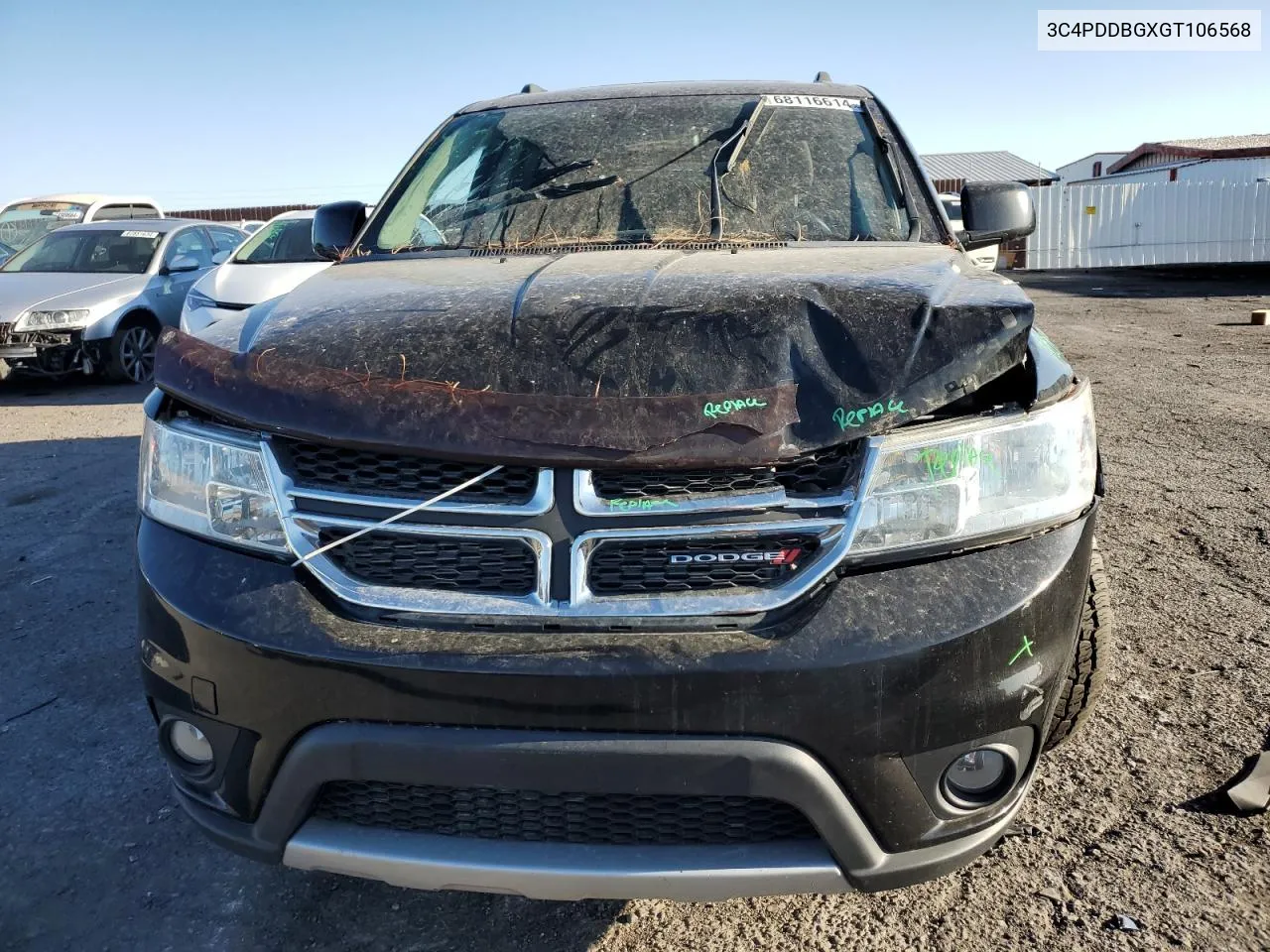 2016 Dodge Journey Sxt VIN: 3C4PDDBGXGT106568 Lot: 68116614