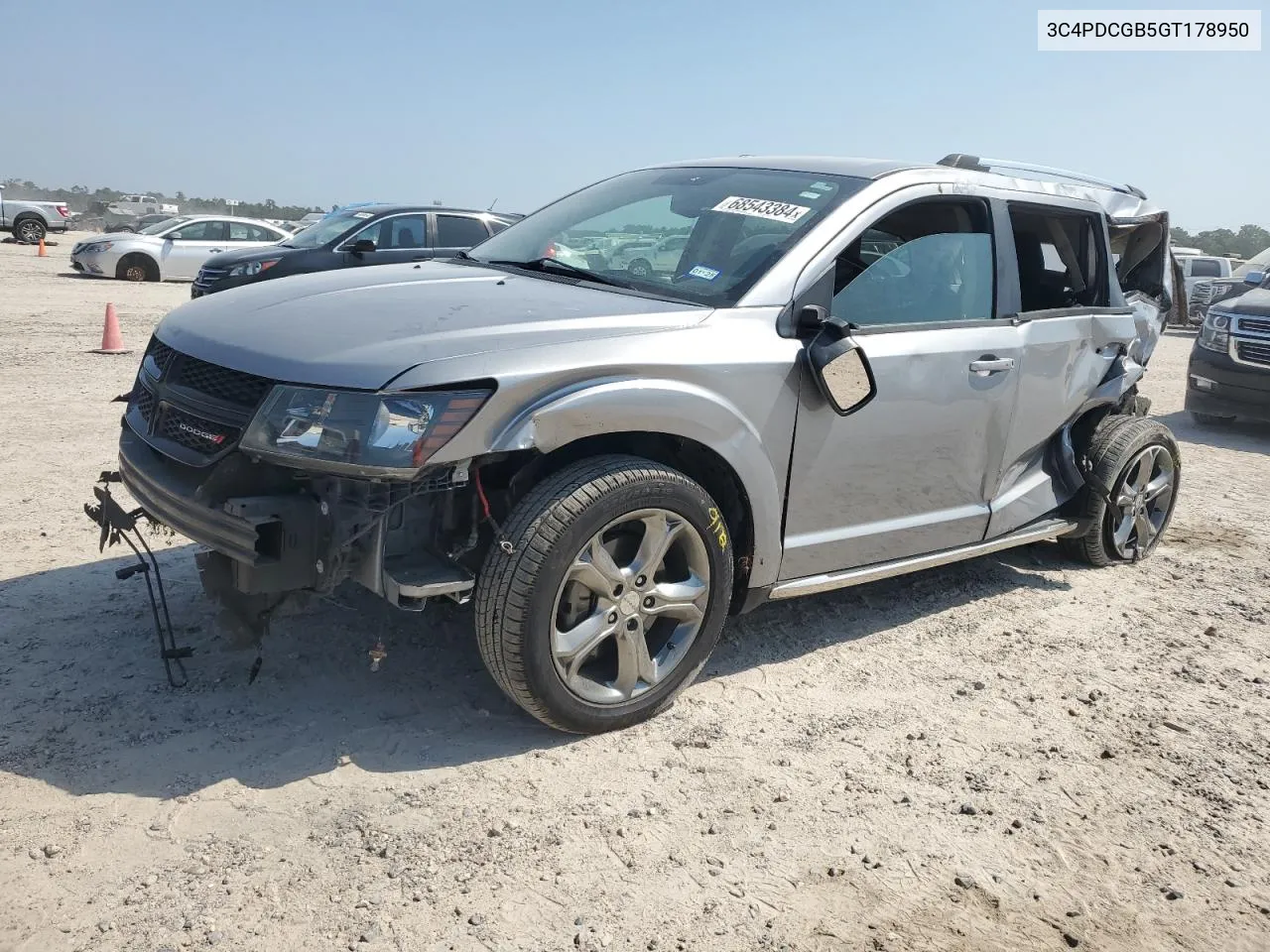 2016 Dodge Journey Crossroad VIN: 3C4PDCGB5GT178950 Lot: 68543384