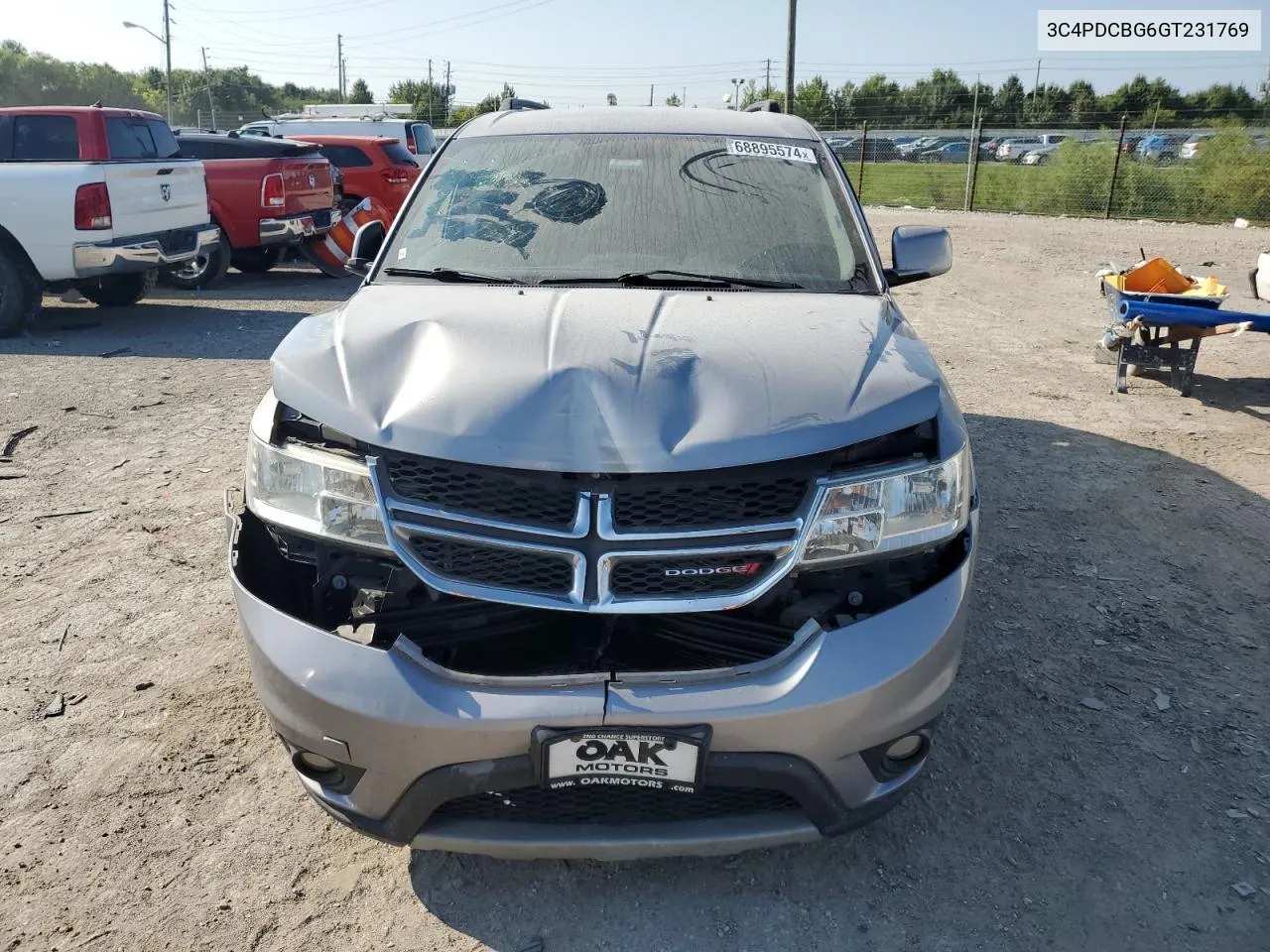 2016 Dodge Journey Sxt VIN: 3C4PDCBG6GT231769 Lot: 68895574