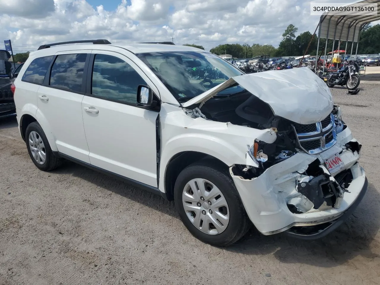 2016 Dodge Journey Se VIN: 3C4PDDAG9GT136100 Lot: 69082124