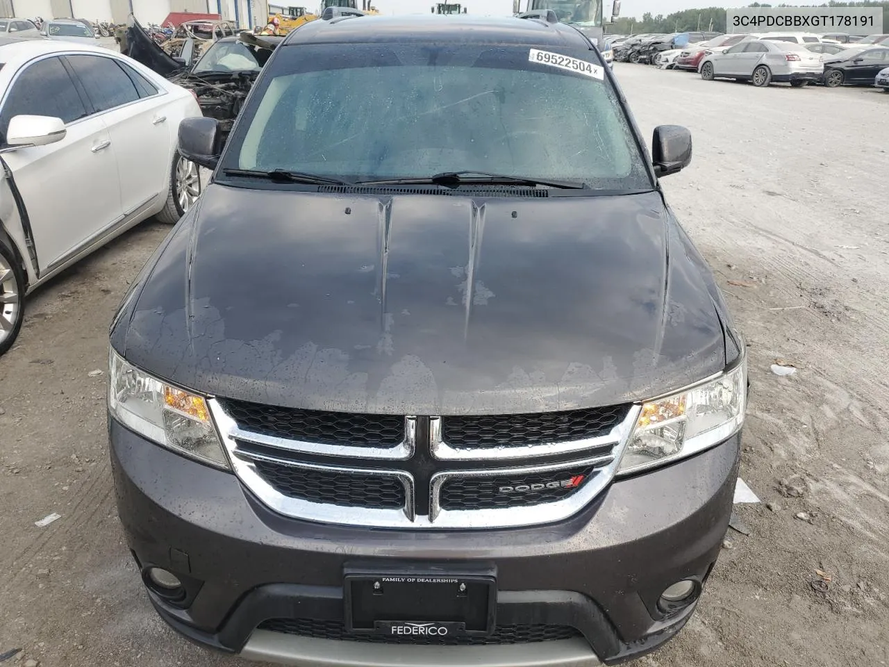 2016 Dodge Journey Sxt VIN: 3C4PDCBBXGT178191 Lot: 69522504