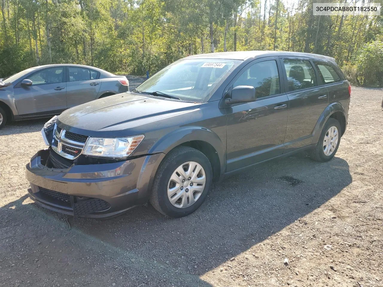 2016 Dodge Journey Se VIN: 3C4PDCAB8GT182550 Lot: 69697544