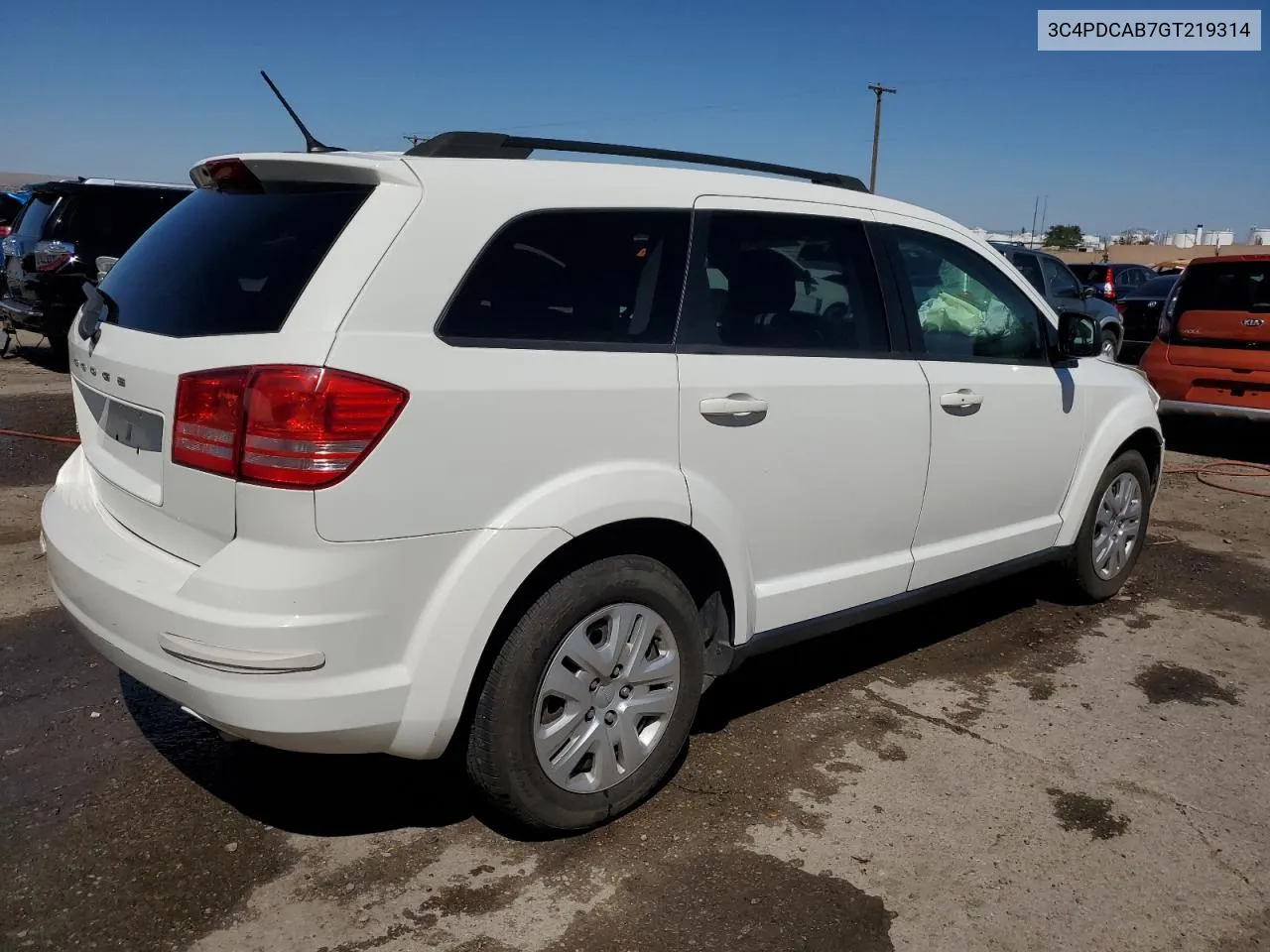 2016 Dodge Journey Se VIN: 3C4PDCAB7GT219314 Lot: 69991394