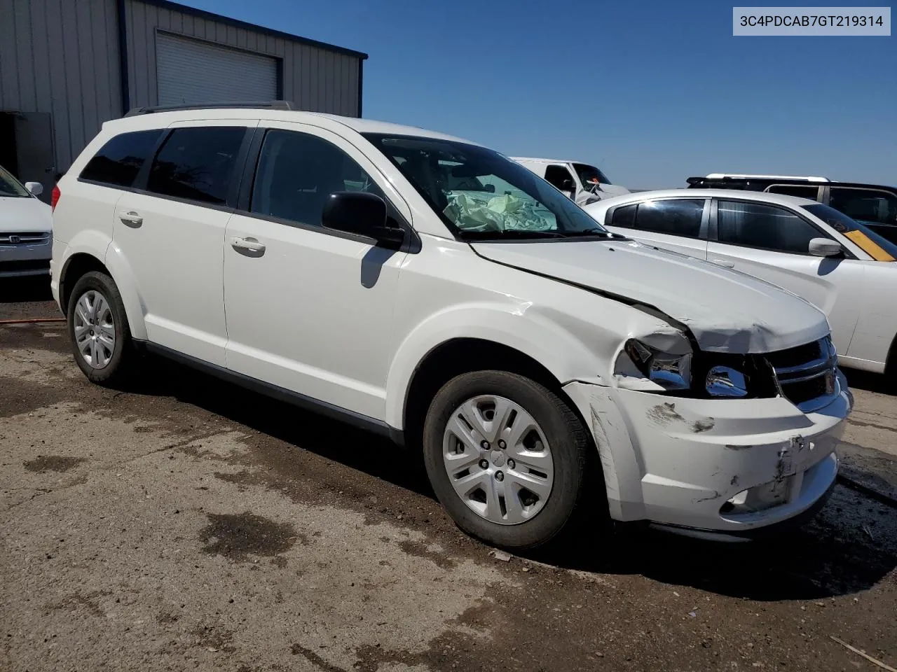 2016 Dodge Journey Se VIN: 3C4PDCAB7GT219314 Lot: 69991394