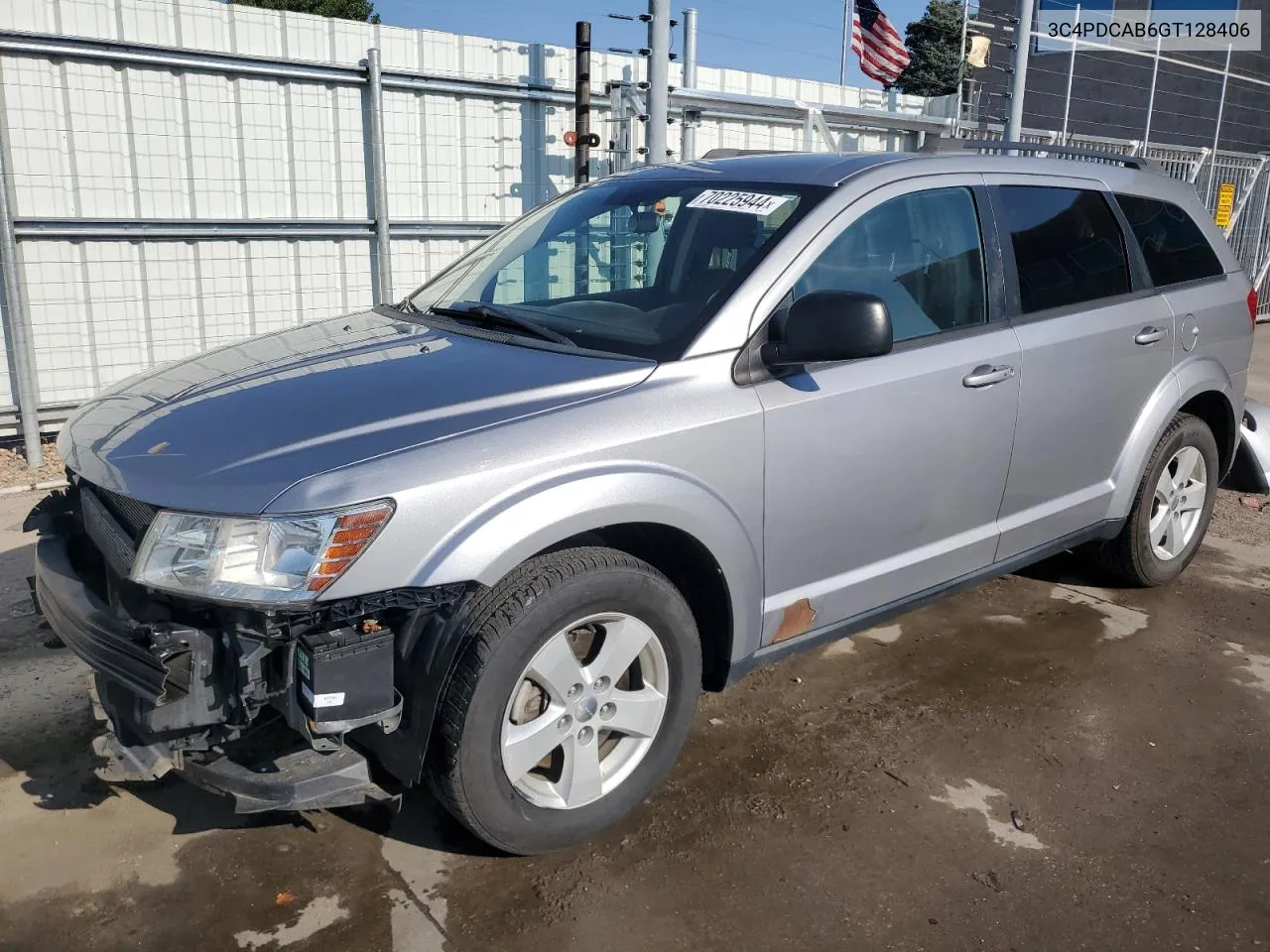 2016 Dodge Journey Se VIN: 3C4PDCAB6GT128406 Lot: 70225944