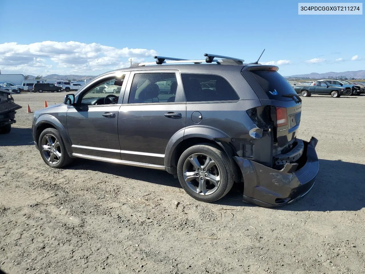 2016 Dodge Journey Crossroad VIN: 3C4PDCGGXGT211274 Lot: 71018864