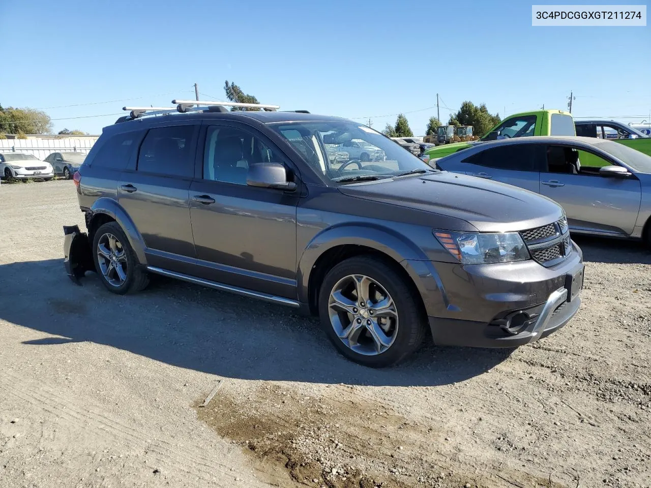 2016 Dodge Journey Crossroad VIN: 3C4PDCGGXGT211274 Lot: 71018864