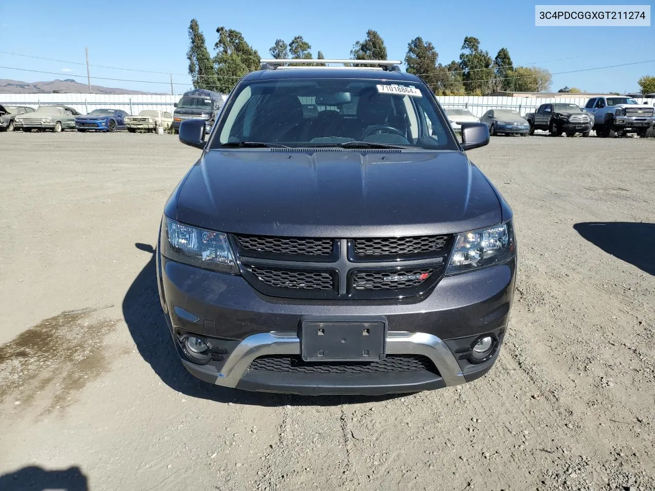 2016 Dodge Journey Crossroad VIN: 3C4PDCGGXGT211274 Lot: 71018864