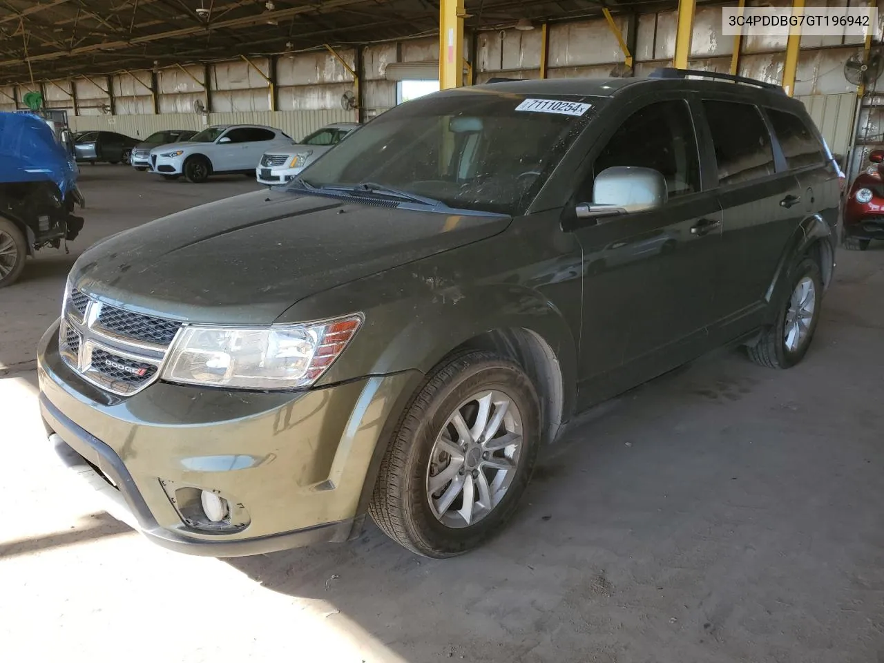 2016 Dodge Journey Sxt VIN: 3C4PDDBG7GT196942 Lot: 71110254