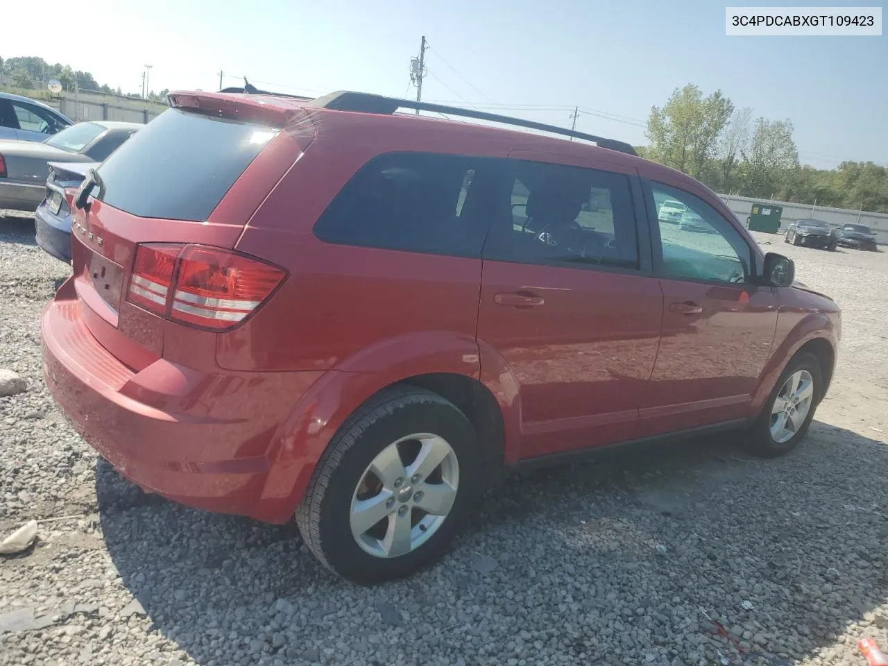 2016 Dodge Journey Se VIN: 3C4PDCABXGT109423 Lot: 71244204