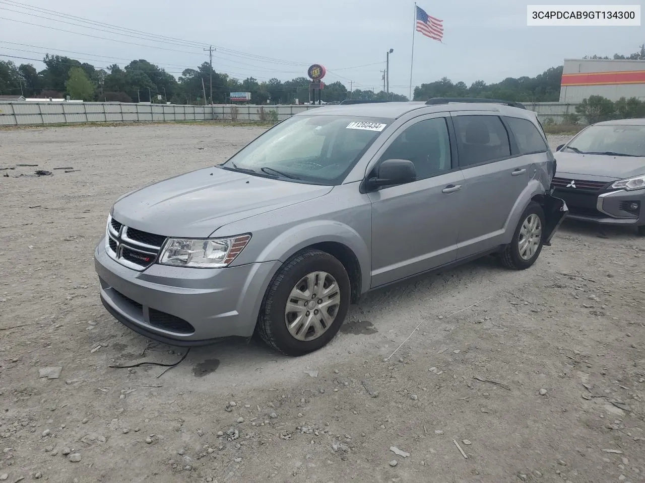 2016 Dodge Journey Se VIN: 3C4PDCAB9GT134300 Lot: 71260434