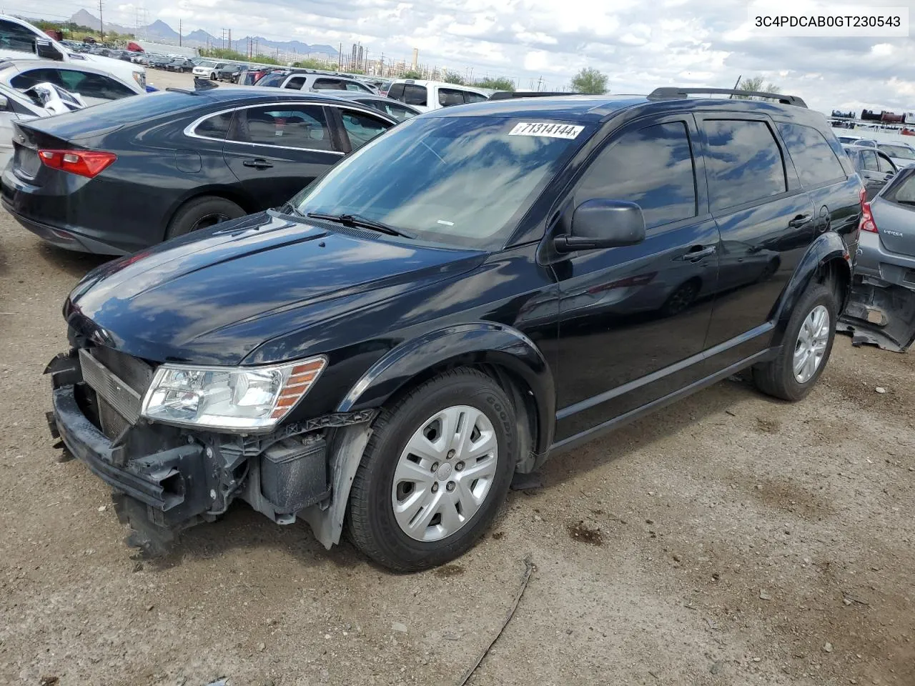 2016 Dodge Journey Se VIN: 3C4PDCAB0GT230543 Lot: 71314144