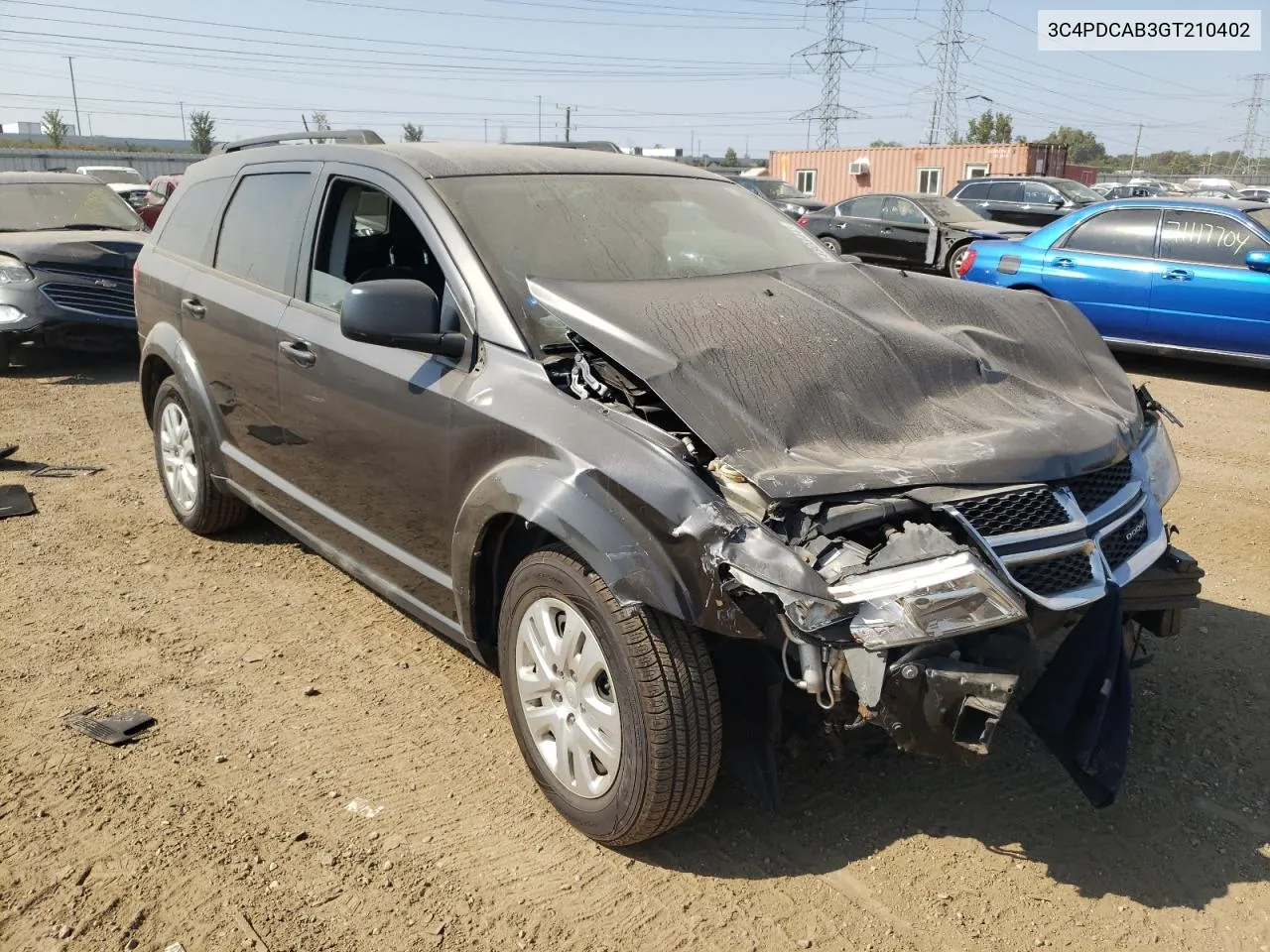 2016 Dodge Journey Se VIN: 3C4PDCAB3GT210402 Lot: 71480344