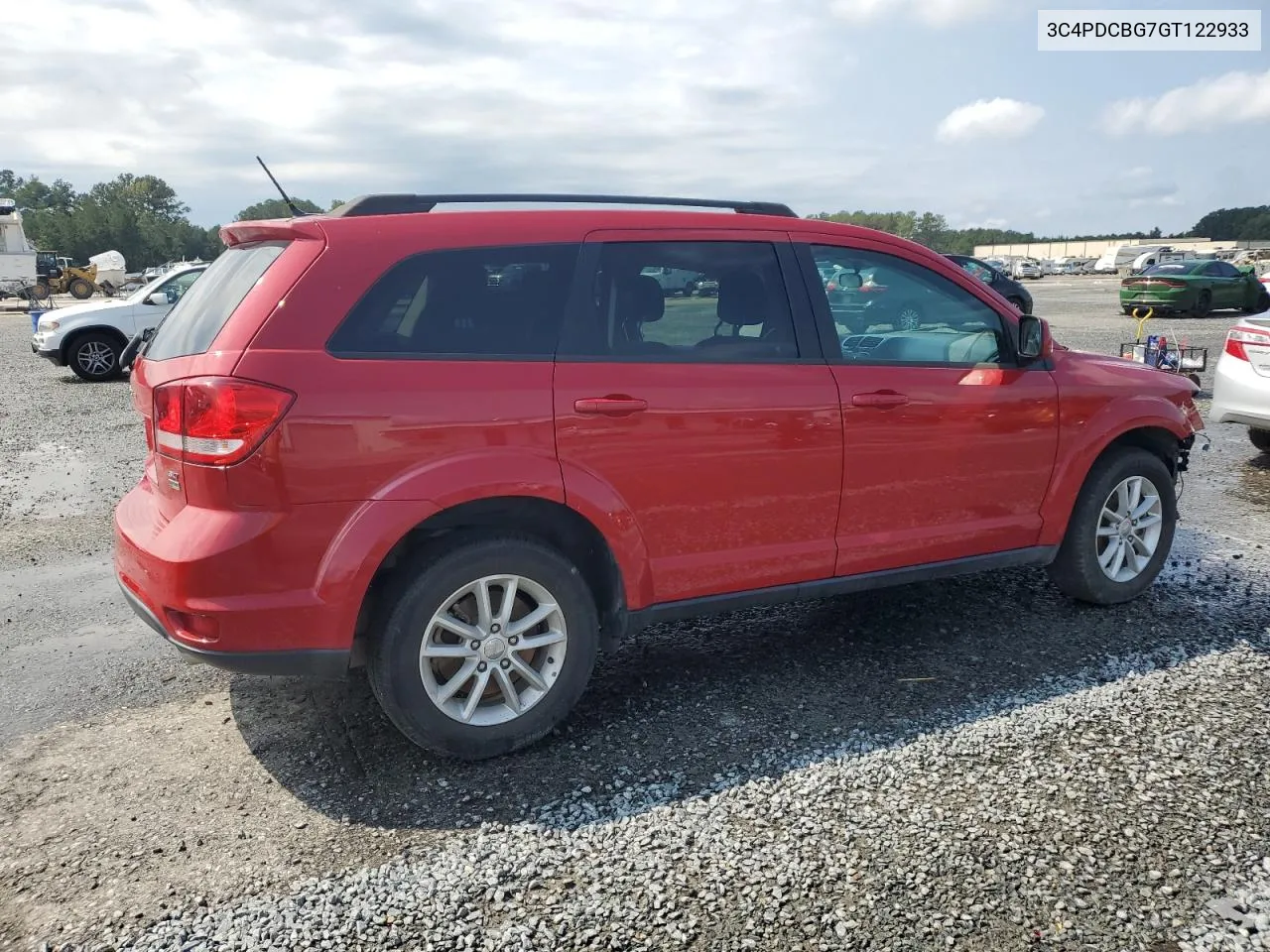 2016 Dodge Journey Sxt VIN: 3C4PDCBG7GT122933 Lot: 71624004