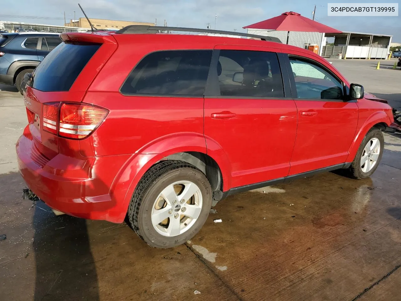 2016 Dodge Journey Se VIN: 3C4PDCAB7GT139995 Lot: 71873534