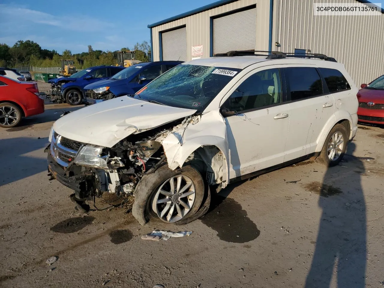 2016 Dodge Journey Sxt VIN: 3C4PDDBG6GT135761 Lot: 71999384