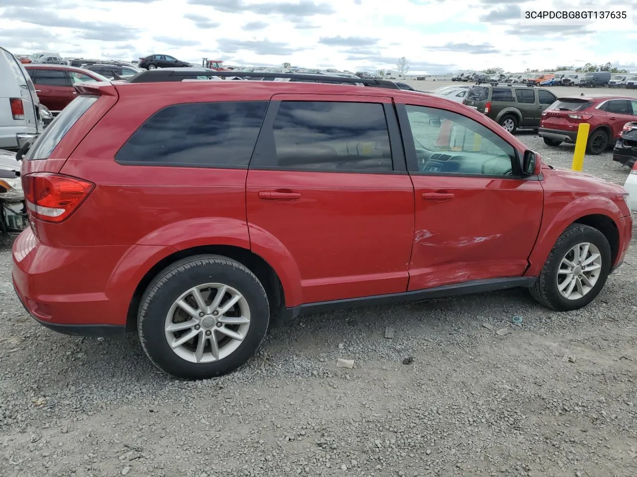 2016 Dodge Journey Sxt VIN: 3C4PDCBG8GT137635 Lot: 72034264