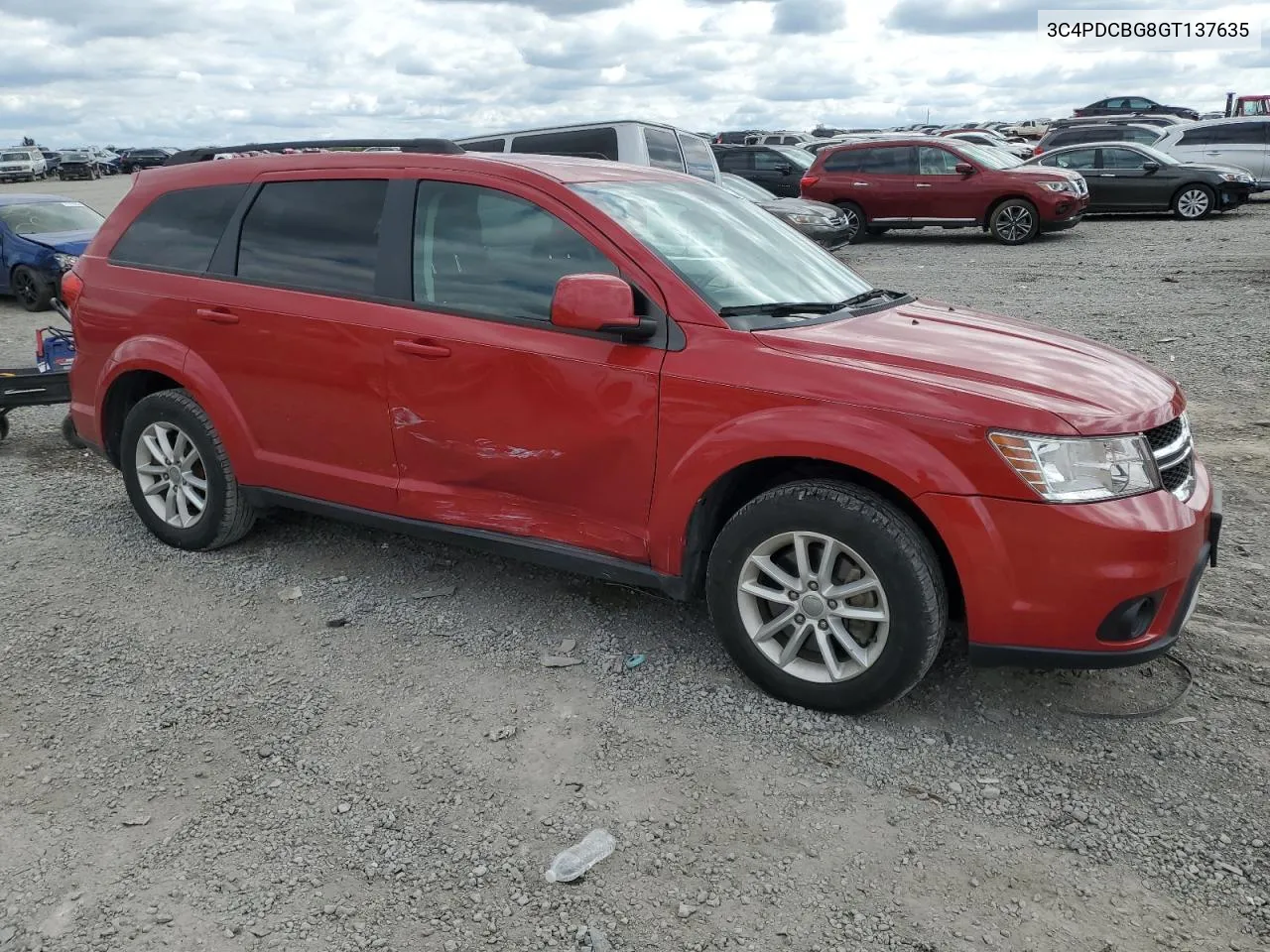 2016 Dodge Journey Sxt VIN: 3C4PDCBG8GT137635 Lot: 72034264