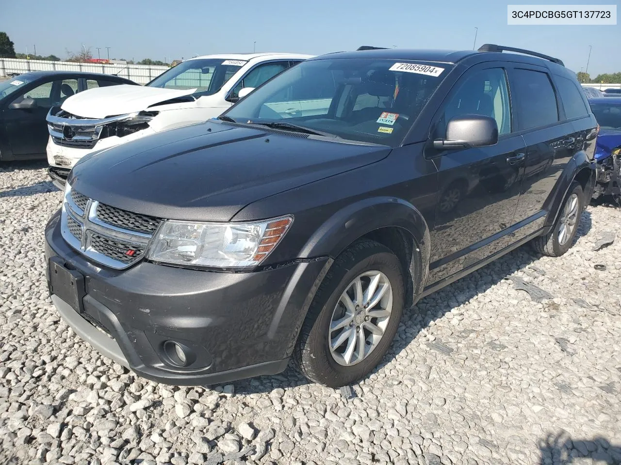 2016 Dodge Journey Sxt VIN: 3C4PDCBG5GT137723 Lot: 72085904