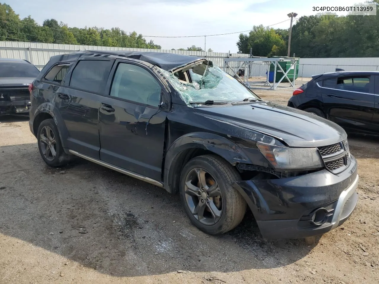 2016 Dodge Journey Crossroad VIN: 3C4PDCGB6GT113959 Lot: 72206534