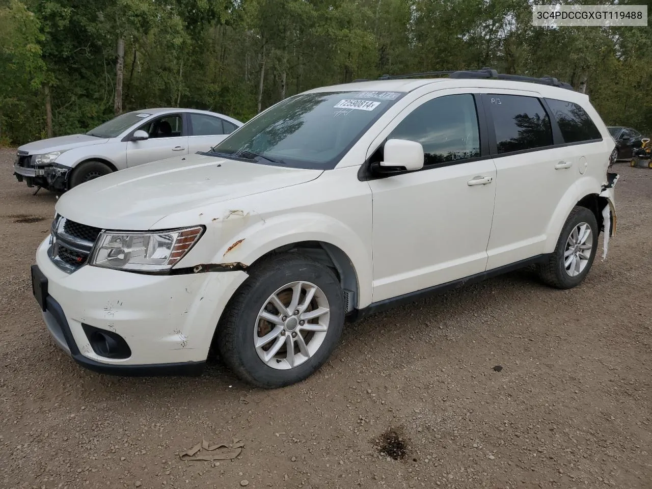 2016 Dodge Journey Sxt VIN: 3C4PDCCGXGT119488 Lot: 72590814