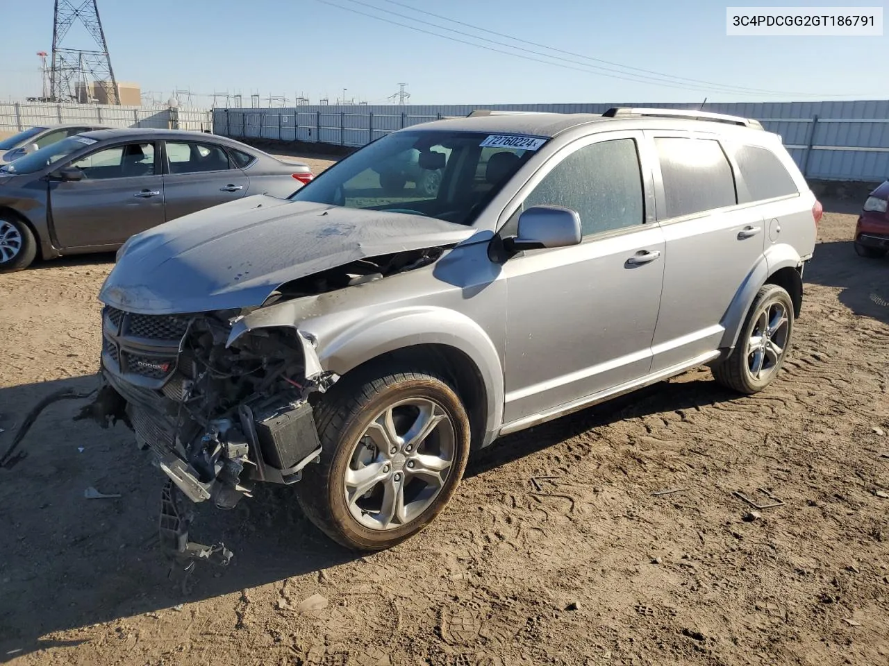 2016 Dodge Journey Crossroad VIN: 3C4PDCGG2GT186791 Lot: 72760224