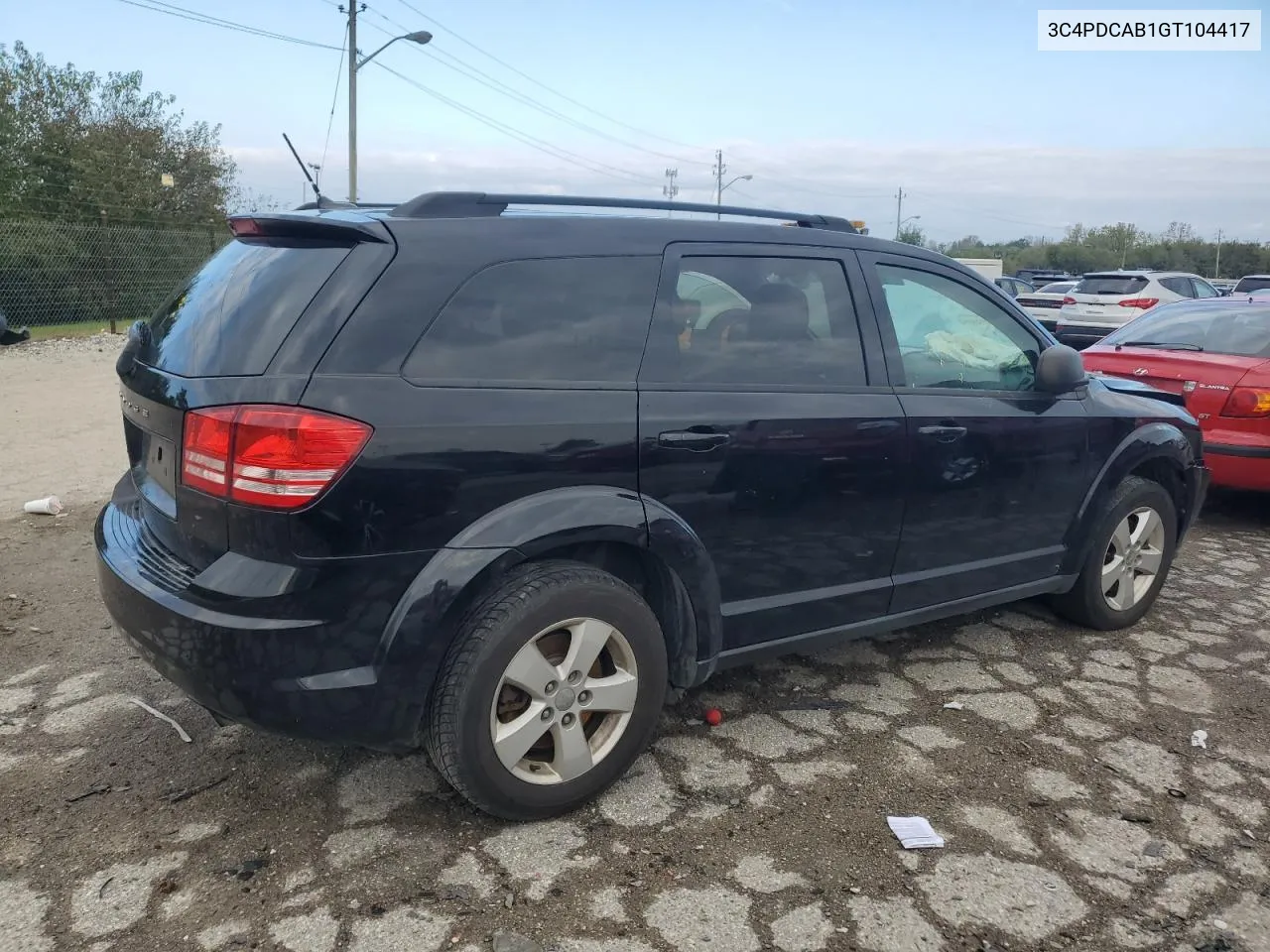 2016 Dodge Journey Se VIN: 3C4PDCAB1GT104417 Lot: 72927204