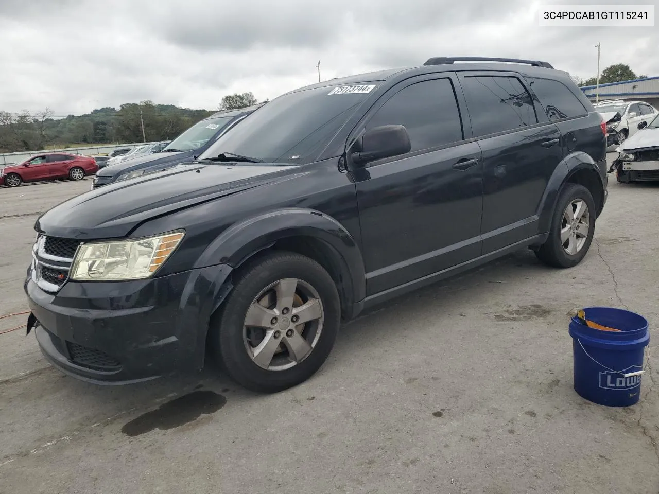 2016 Dodge Journey Se VIN: 3C4PDCAB1GT115241 Lot: 73173744