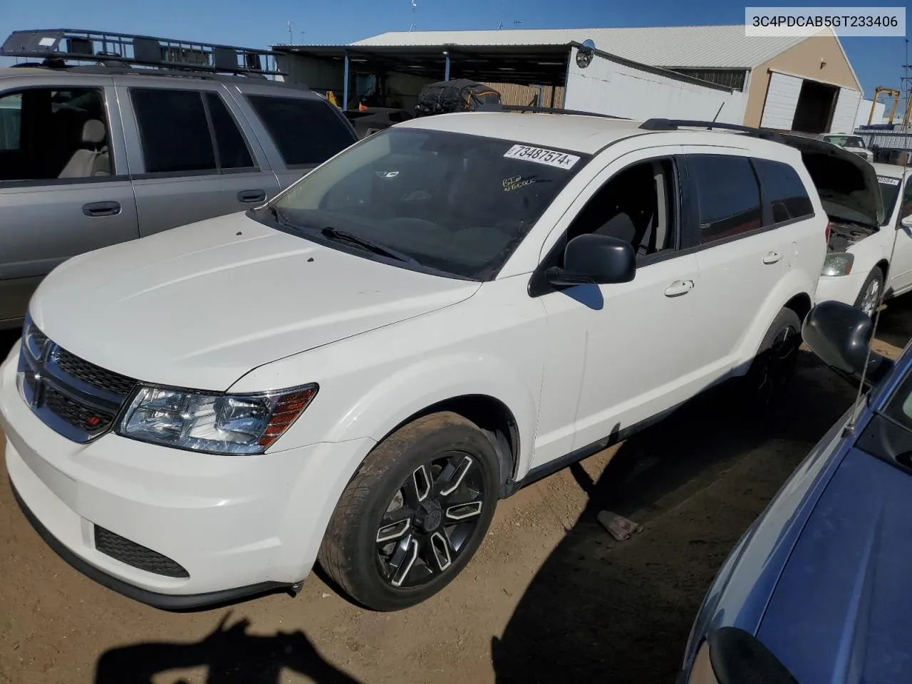 2016 Dodge Journey Se VIN: 3C4PDCAB5GT233406 Lot: 73487574