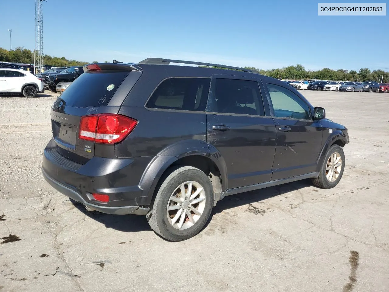 2016 Dodge Journey Sxt VIN: 3C4PDCBG4GT202853 Lot: 73523254