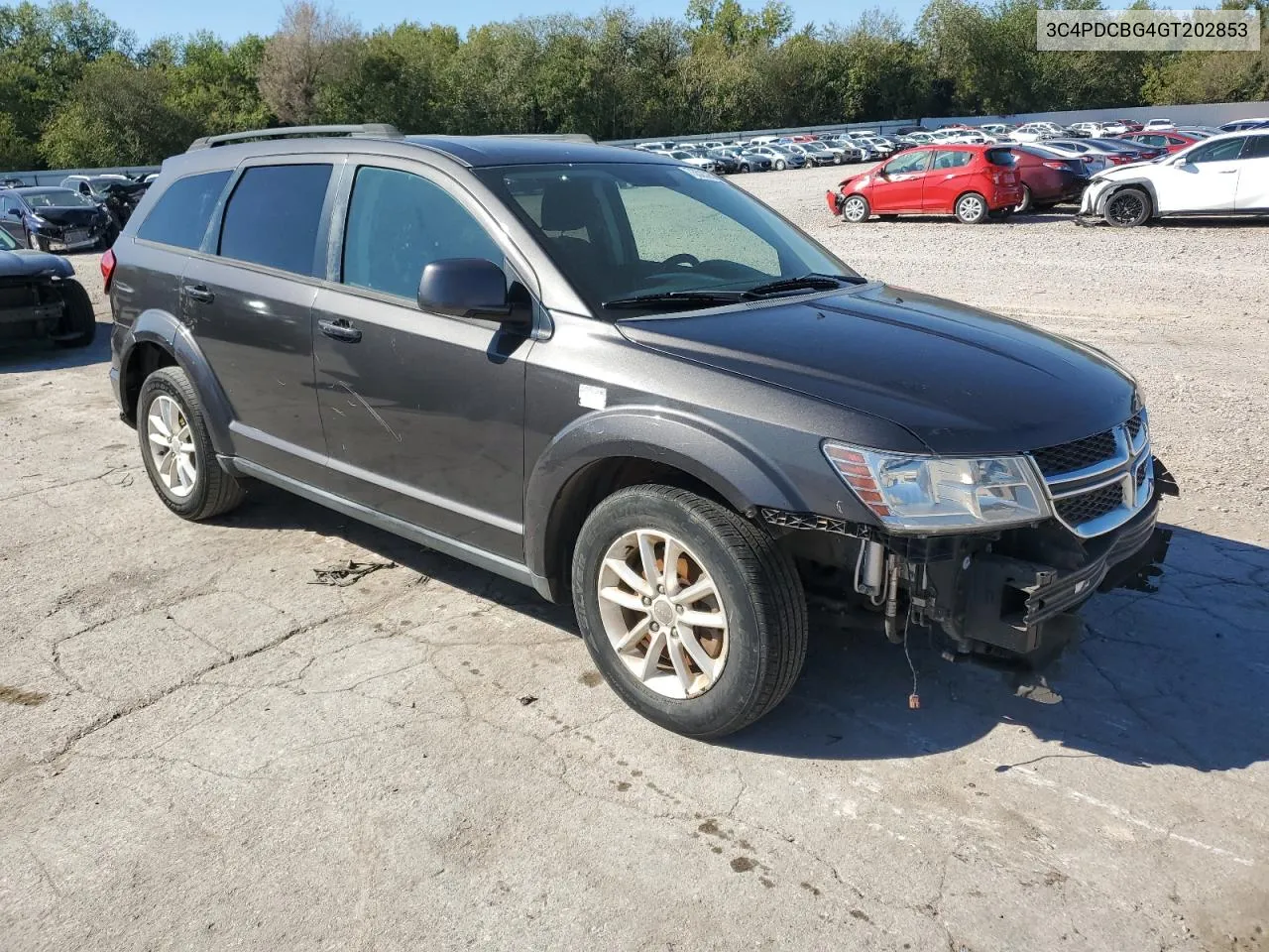 2016 Dodge Journey Sxt VIN: 3C4PDCBG4GT202853 Lot: 73523254