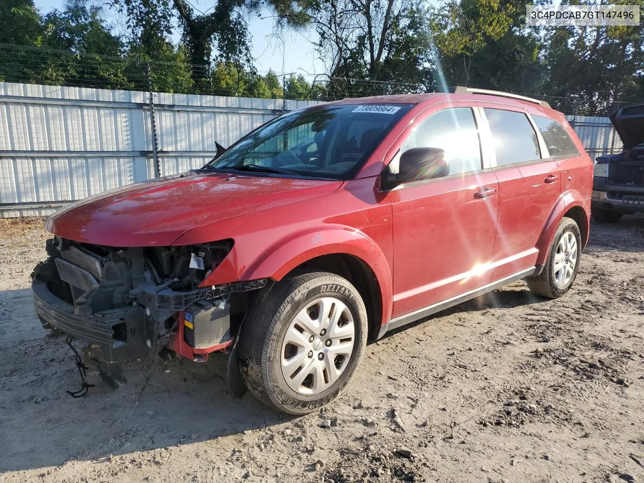 2016 Dodge Journey Se VIN: 3C4PDCAB7GT147496 Lot: 73809864