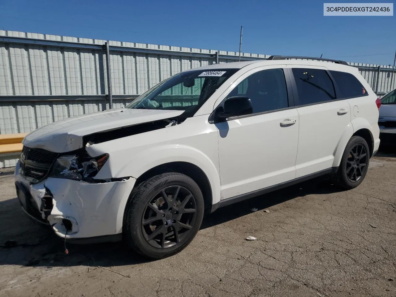 2016 Dodge Journey R/T VIN: 3C4PDDEGXGT242436 Lot: 73956464