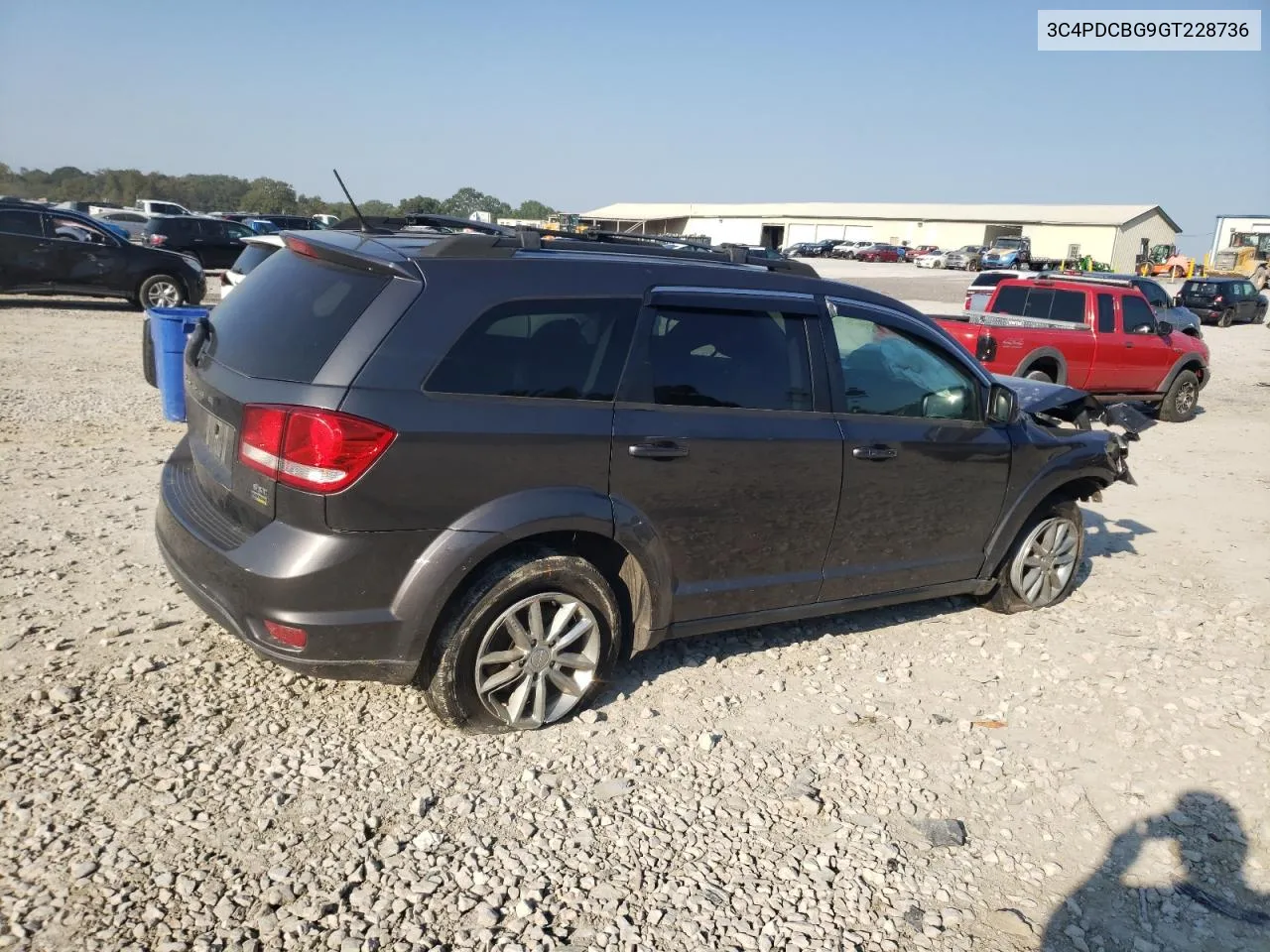 2016 Dodge Journey Sxt VIN: 3C4PDCBG9GT228736 Lot: 74165644