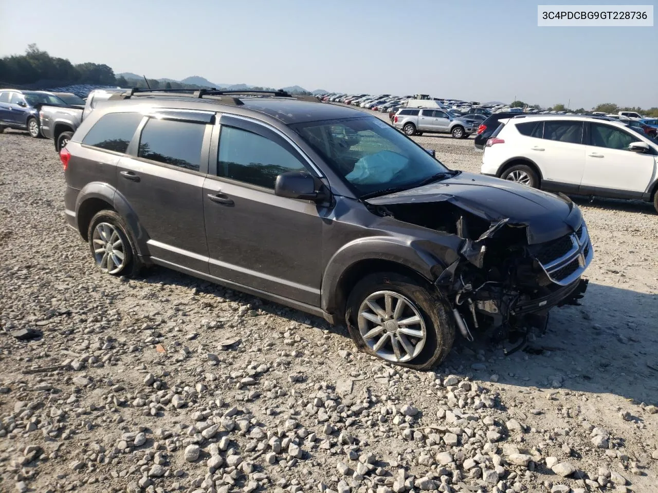 2016 Dodge Journey Sxt VIN: 3C4PDCBG9GT228736 Lot: 74165644