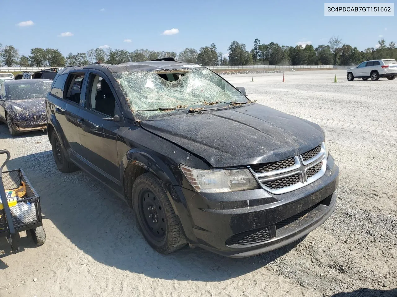 2016 Dodge Journey Se VIN: 3C4PDCAB7GT151662 Lot: 74275884