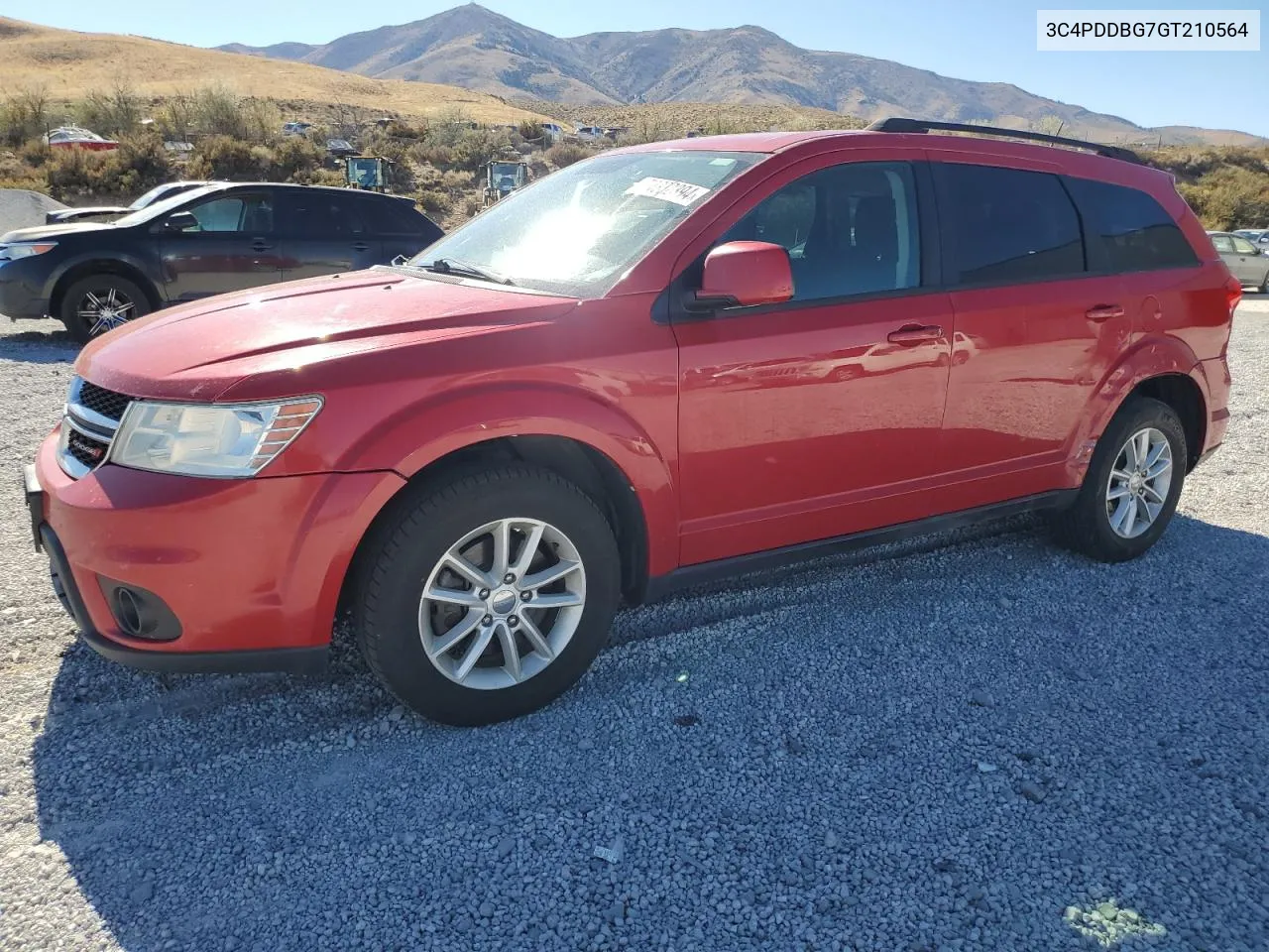 2016 Dodge Journey Sxt VIN: 3C4PDDBG7GT210564 Lot: 74332394