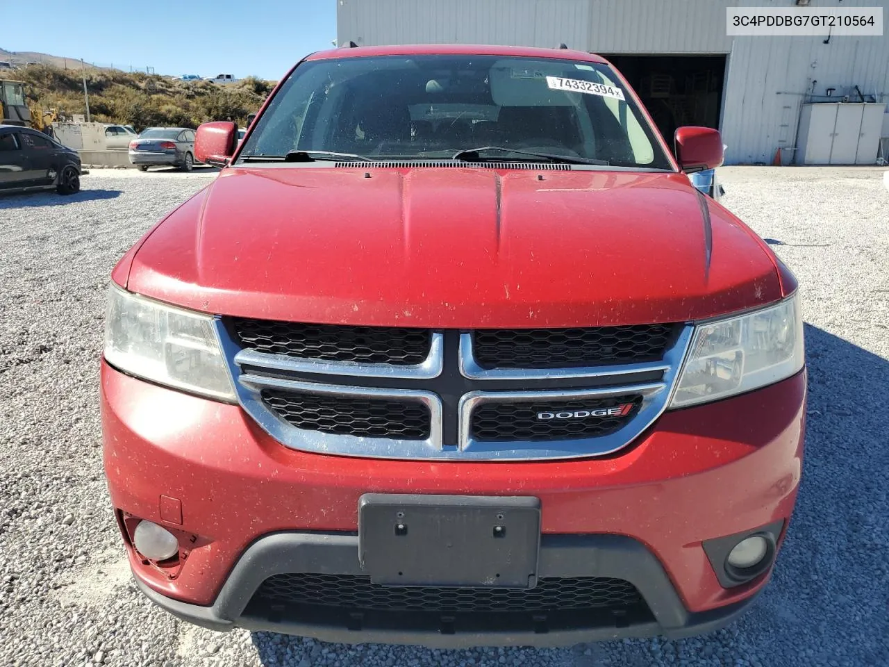 2016 Dodge Journey Sxt VIN: 3C4PDDBG7GT210564 Lot: 74332394