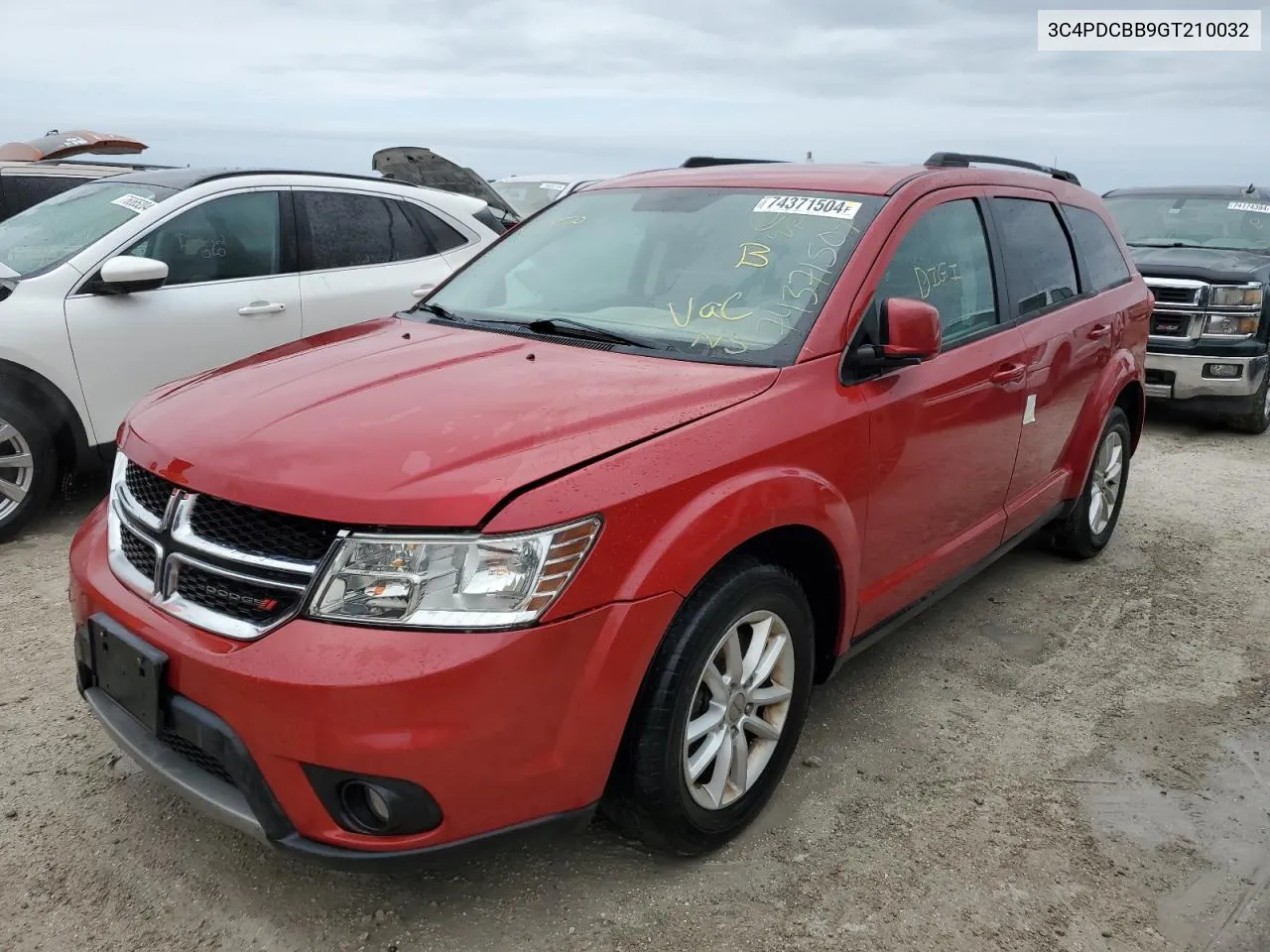 2016 Dodge Journey Sxt VIN: 3C4PDCBB9GT210032 Lot: 74371504