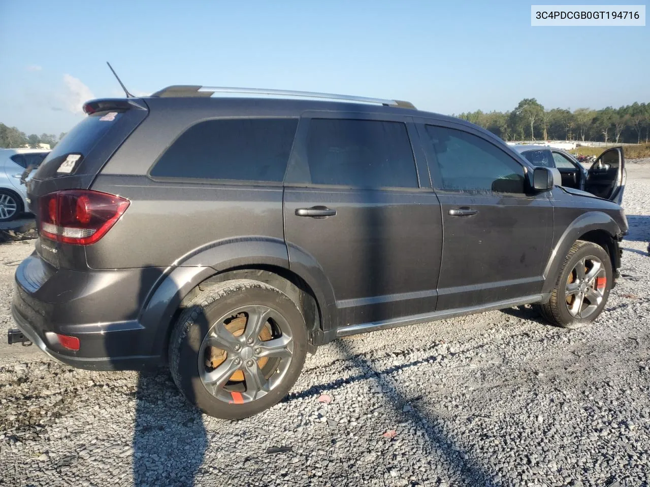 2016 Dodge Journey Crossroad VIN: 3C4PDCGB0GT194716 Lot: 74428884